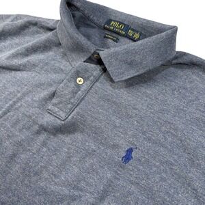 Polo Ralph Lauren XXL Polo Shirt preppy old money blue heather classic fit‎